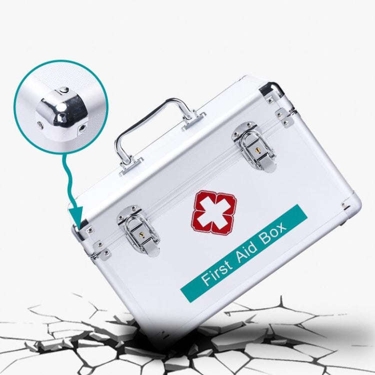 Emergency Aluminum Medicine Cabinet for Household Aluminum Alloy Medicine Box Enterprise, Size:12...