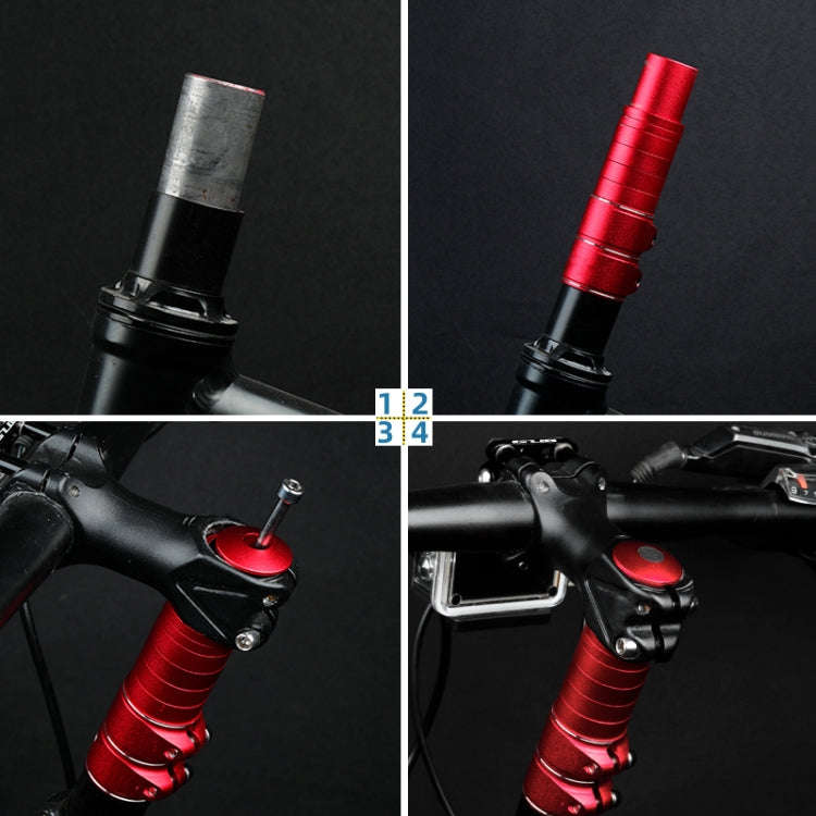 FMFXTR Mountain Bike Handlebar Aluminum Alloy Height Increaser, Increase Height:17.5cm(Blue)