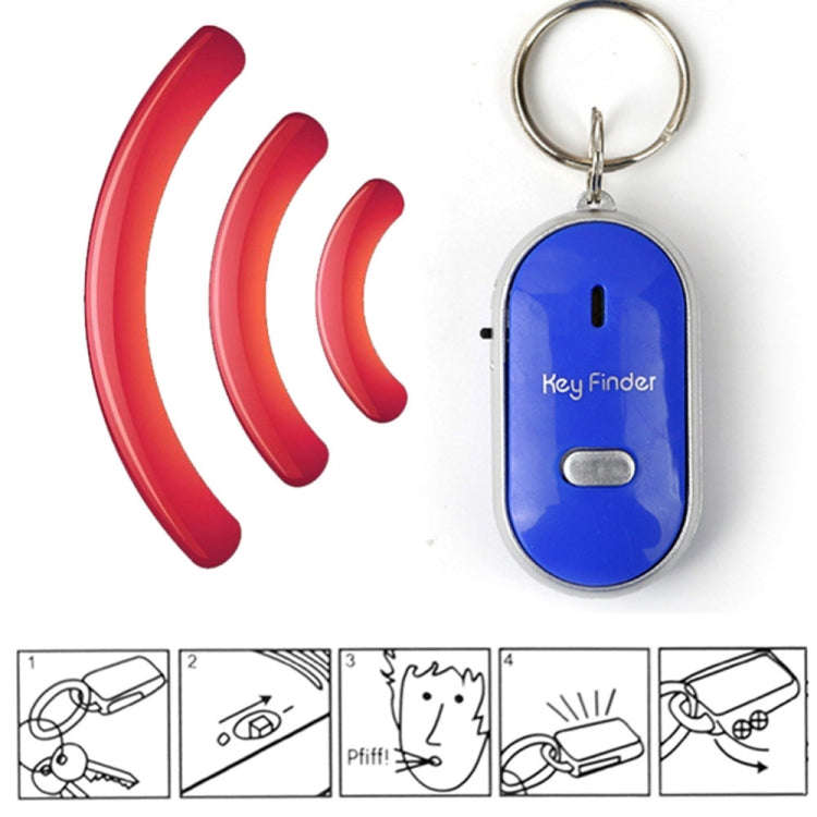 Mini LED Whistle Key Finder Flashing Beeping Remote Lost Keyfinder Locator Keyring for children(b...