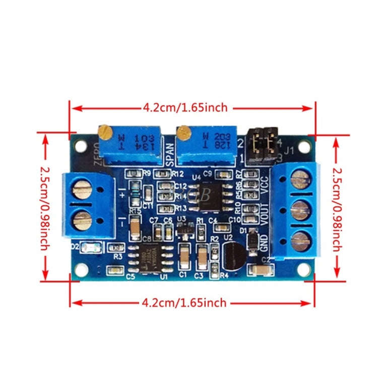 Current to Voltage Module 0 / 4-20mA to 0-3.3V5V10V Voltage Transmitter Signal Conversion Conditi...