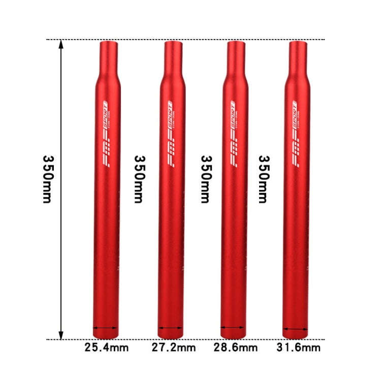 FMFXTR Aluminum Alloy Mountain Bike Extended Seat Post, Specification:27.2x350mm(Blue)