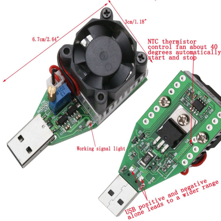 USB Adjustable Constant Current Electronic Discharger Load Anti-Aging Intelligent Discharge Resis...