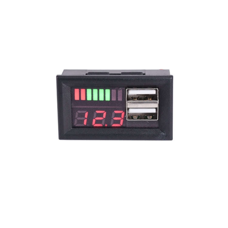 DL-USB-02 Car 12V Battery Voltage Power Display Meter Head Integrated Dual USB Output 5V2A Voltag...