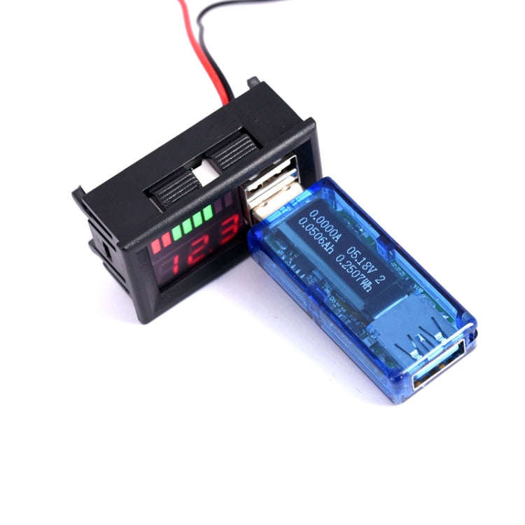 DL-USB-02 Car 12V Battery Voltage Power Display Meter Head Integrated Dual USB Output 5V2A Voltag...