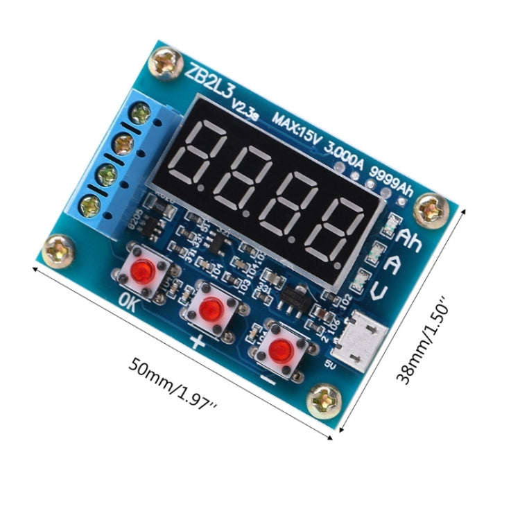 ZB2L3 Battery Capacity Tester 1.2-12V 18650 Li-ion Lithium Lead-acid Battery Capacity Meter Disch...