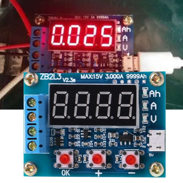 ZB2L3 Battery Capacity Tester 1.2-12V 18650 Li-ion Lithium Lead-acid Battery Capacity Meter Disch...