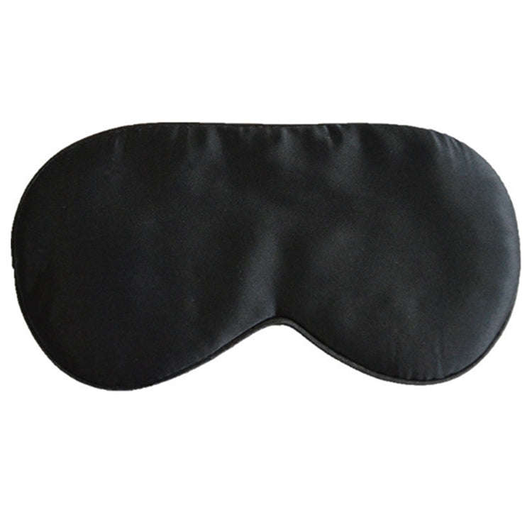 2 PCS Pure Silk Sleep Rest Eye Mask Padded Shade Cover Travel Relax Aid Blindfolds(Black)