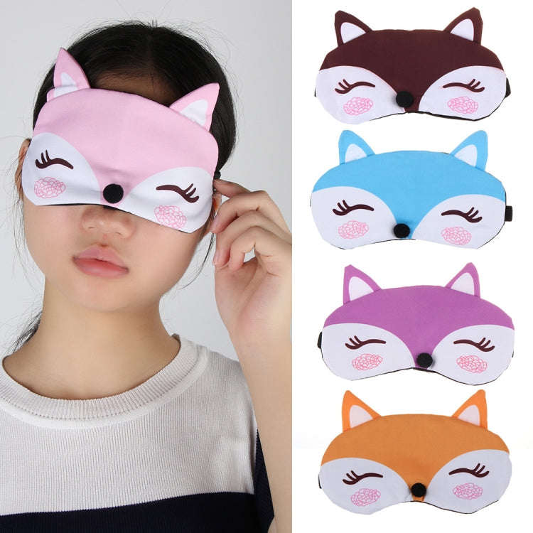 Cute Fox 3D Sleep Mask Rest Travel Sleeping Cover Sleep Ice Mask(Blue)