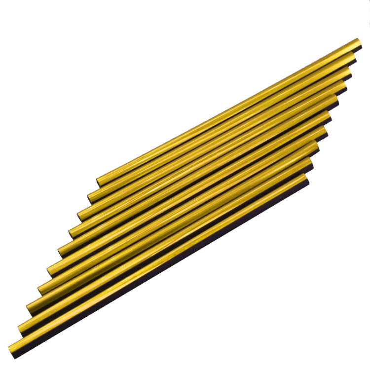 10 PCS Car Interior Mouldings Decorative Air Conditioning Outlet U-shaped Bright Strip Clip(Gold)