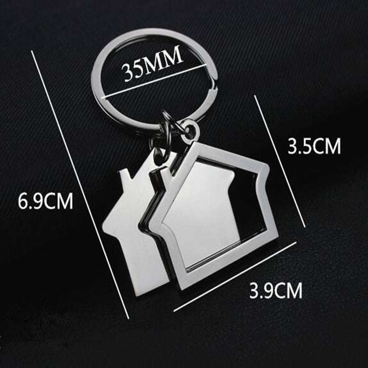 2 PCS Creative House Keychain Cottage Small Gift Pendant