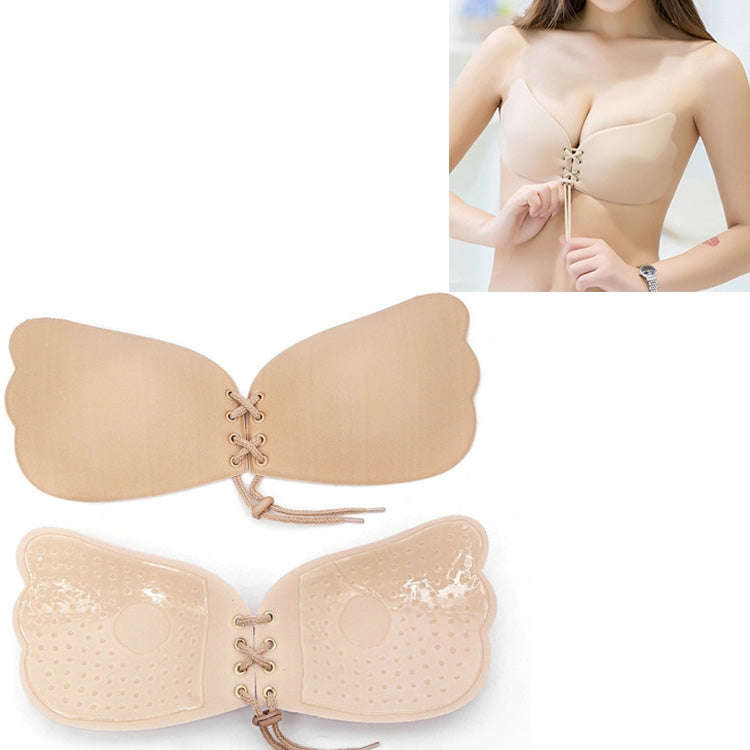 Pull Rope Wing Invisible Underwear Without Steel Ring Pull Rope Silicone Invisible Nubra, Cup Siz...