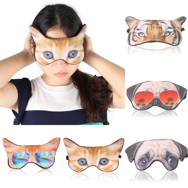 3D Eye Mask Shading Sleeping Cartoon Animal Printed Eye Mask(Pug)