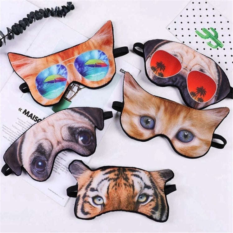 3D Eye Mask Shading Sleeping Cartoon Animal Printed Eye Mask(Pug)