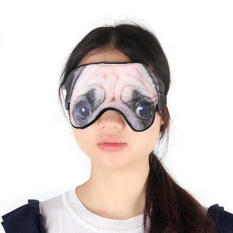 3D Eye Mask Shading Sleeping Cartoon Animal Printed Eye Mask(Pug)