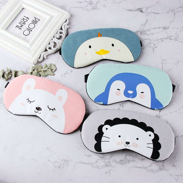 Cartoon Animal Cute Sleep Eye Mask Eyeshade Cover Massage Relax Eye Mask(Dark Blue Chick)