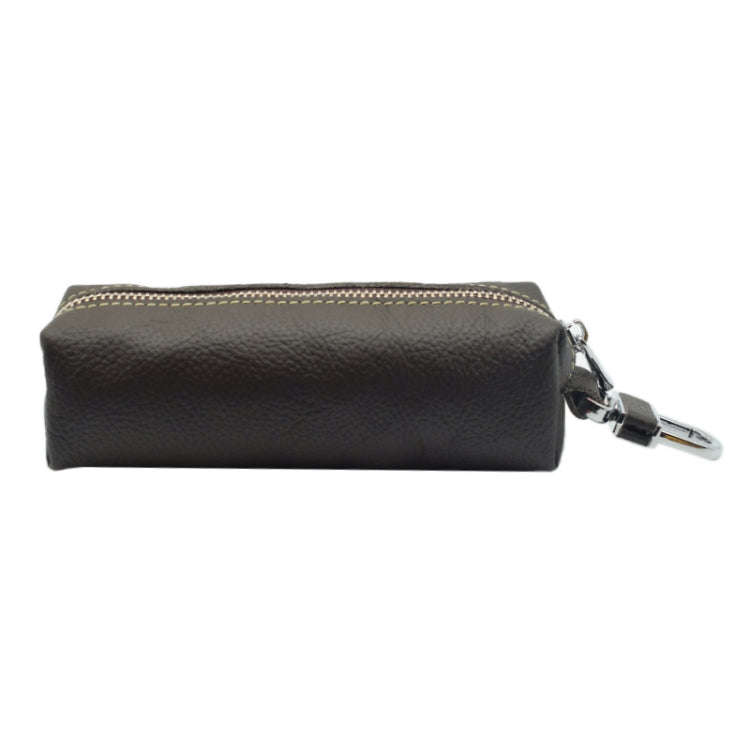 Car Keys Holder Genuine Leather Coin Purse for Men Key Wallets(Brown)