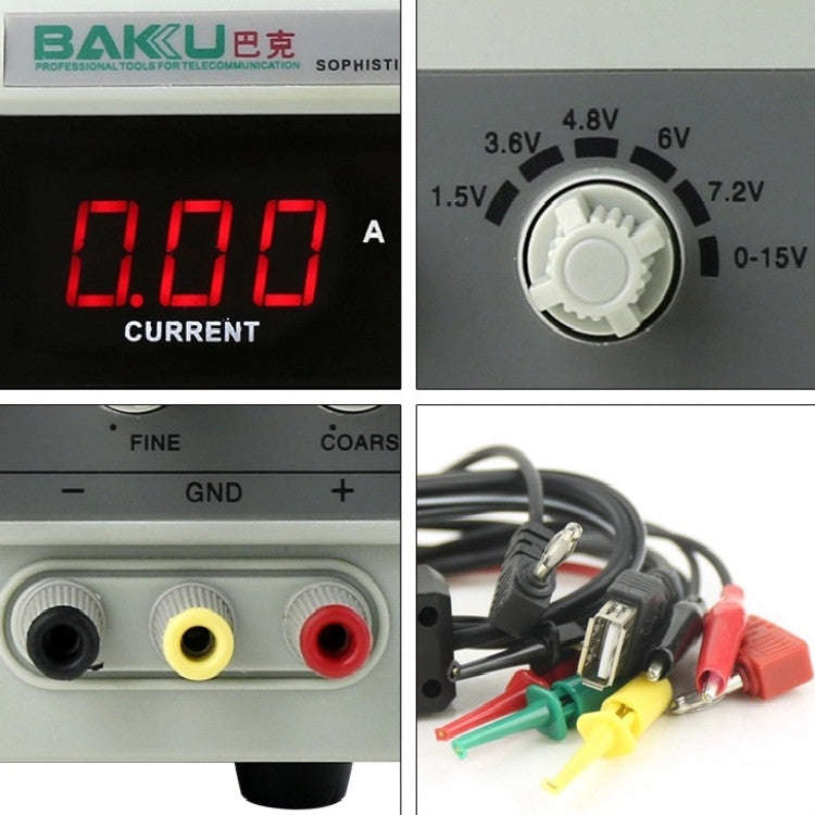 BAKU BK-1502DD DC Regulated Power Supply DC Ammeter Laptop Mobile Phone Repair Digital Display, S...
