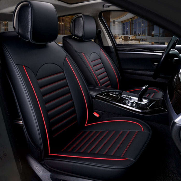 Universal PU Leather Car Seat Cover Black Red