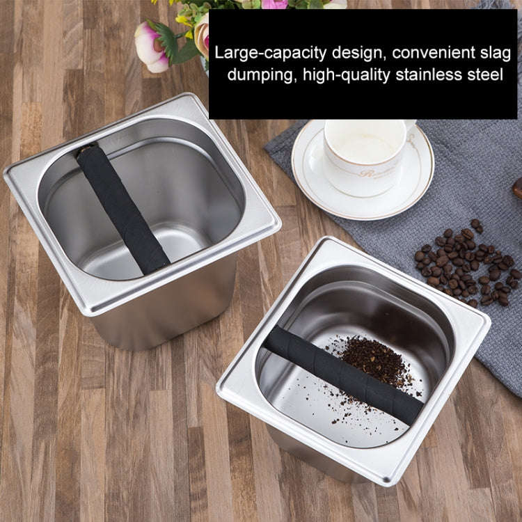 Stainless Steel Coffee Grounds Bucket Coffee Box, Specification:Large
