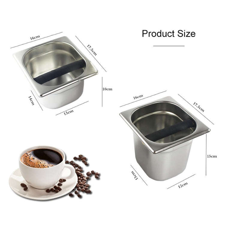Stainless Steel Coffee Grounds Bucket Coffee Box, Specification:Small