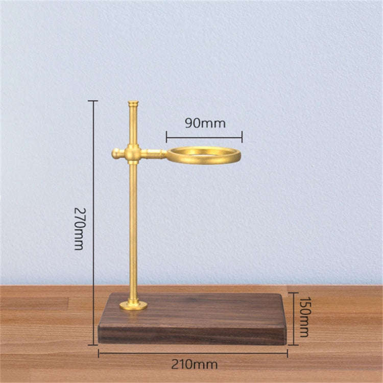 Wood Base Hand Coffee Filter Holder Adjustable Filter Holder, Color:Rubber Wood