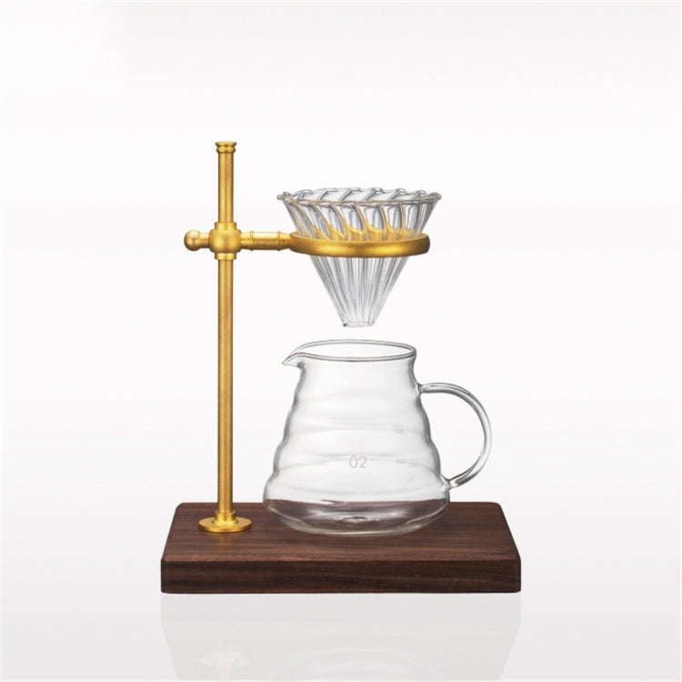 Wood Base Hand Coffee Filter Holder Adjustable Filter Holder, Color:Spade Wood