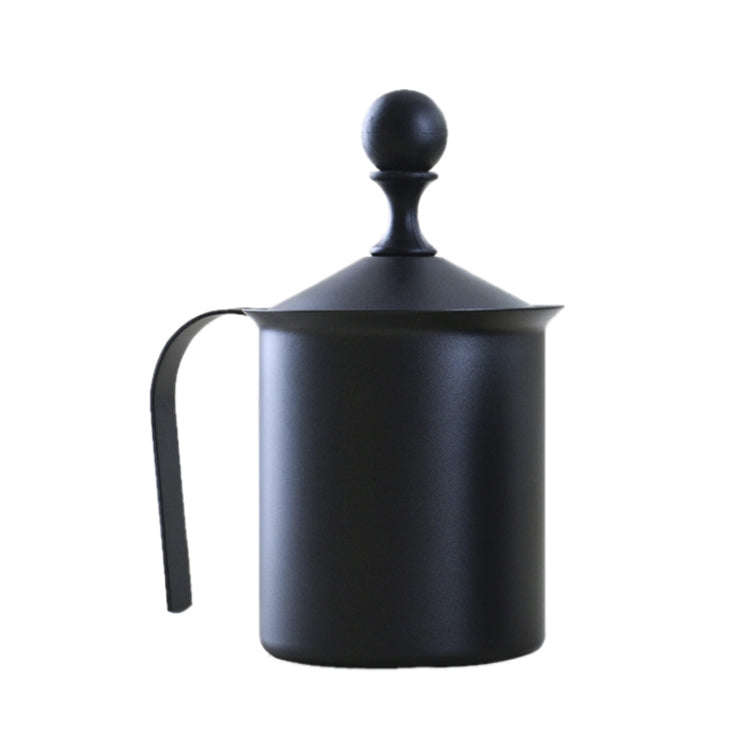 Pump Creamer Stainless Steel Double Mesh Manual Coffee Milk Foam Frothing Pitcher Froth Pump Foam...