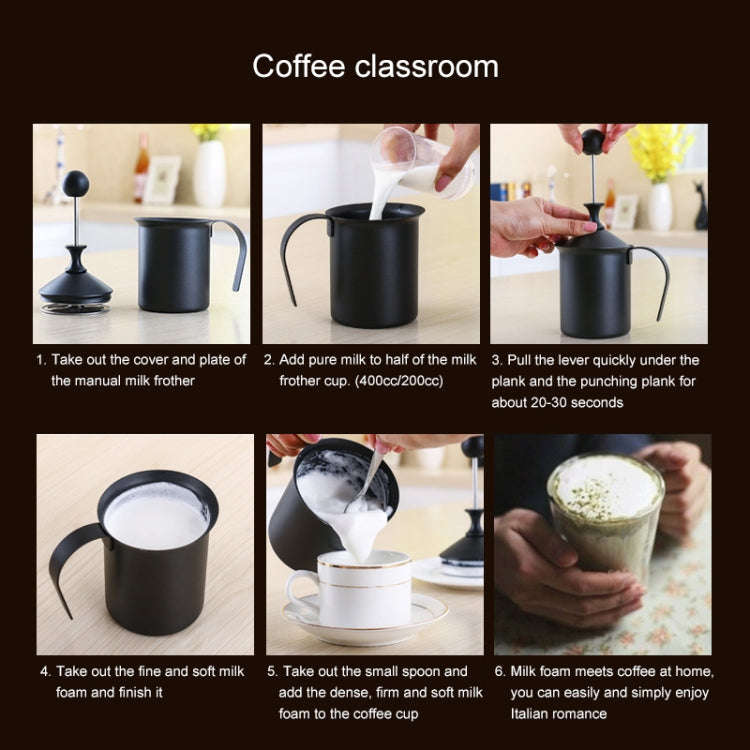 Pump Creamer Stainless Steel Double Mesh Manual Coffee Milk Foam Frothing Pitcher Froth Pump Foam...