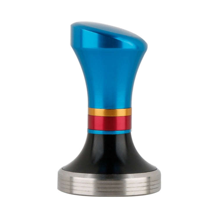 58mm CoffeeTamper Stainless Steel Coffee Powder Hammer Flat Base Powder Press(Blue)