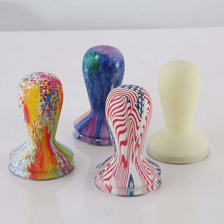 58mm Coffee Tamper Coloured Silicone Frosted Handle Coffee Hammer 304 Stainless Steel Powder Pres...