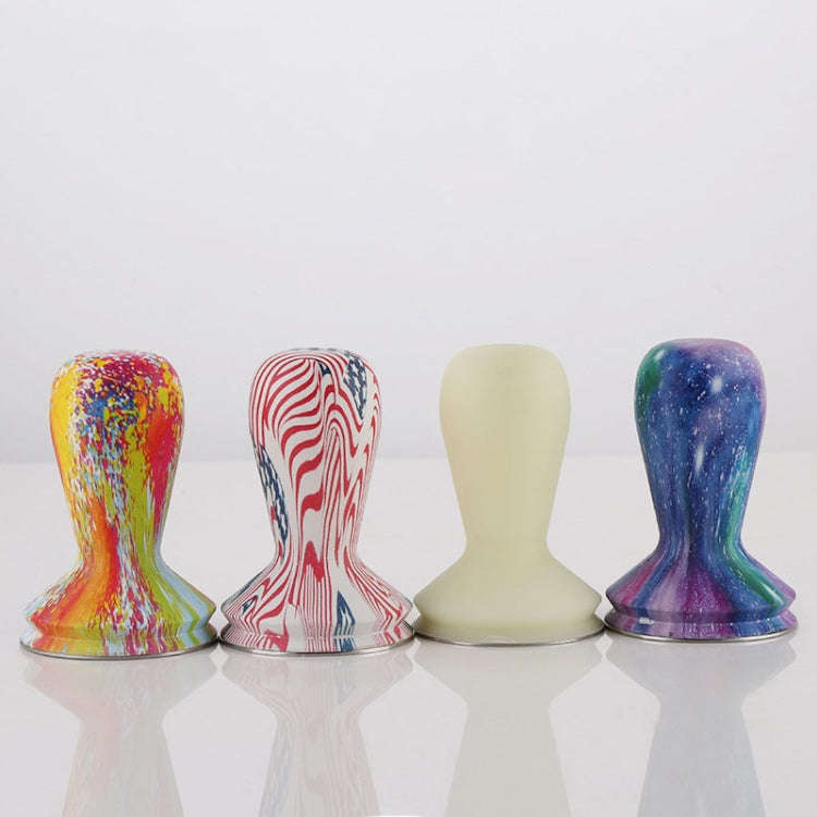 58mm Coffee Tamper Coloured Silicone Frosted Handle Coffee Hammer 304 Stainless Steel Powder Pres...