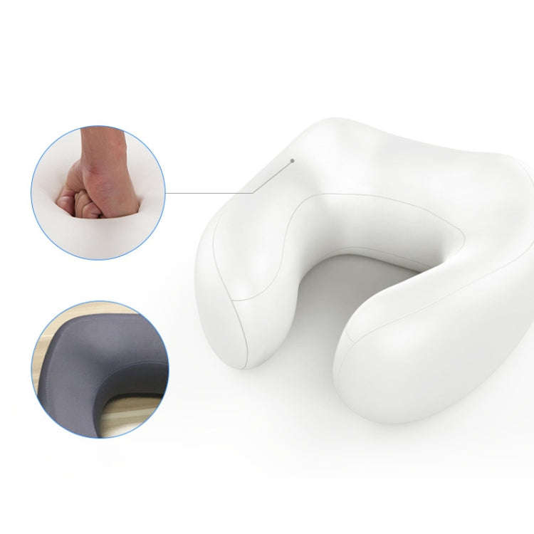 U-shaped Electric Massage Pillow Kneading Shoulder and Neck Massager, Style:Battery Models(Black)