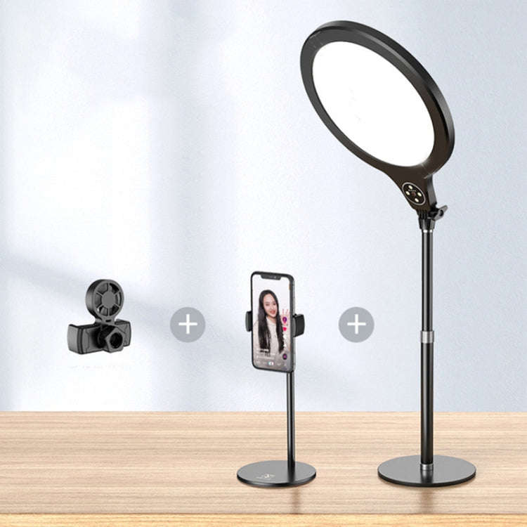10 inch 26cm Live Broadcast Photography Desktop Beauty Fill Light Bracket, Style:Medium Version+C...
