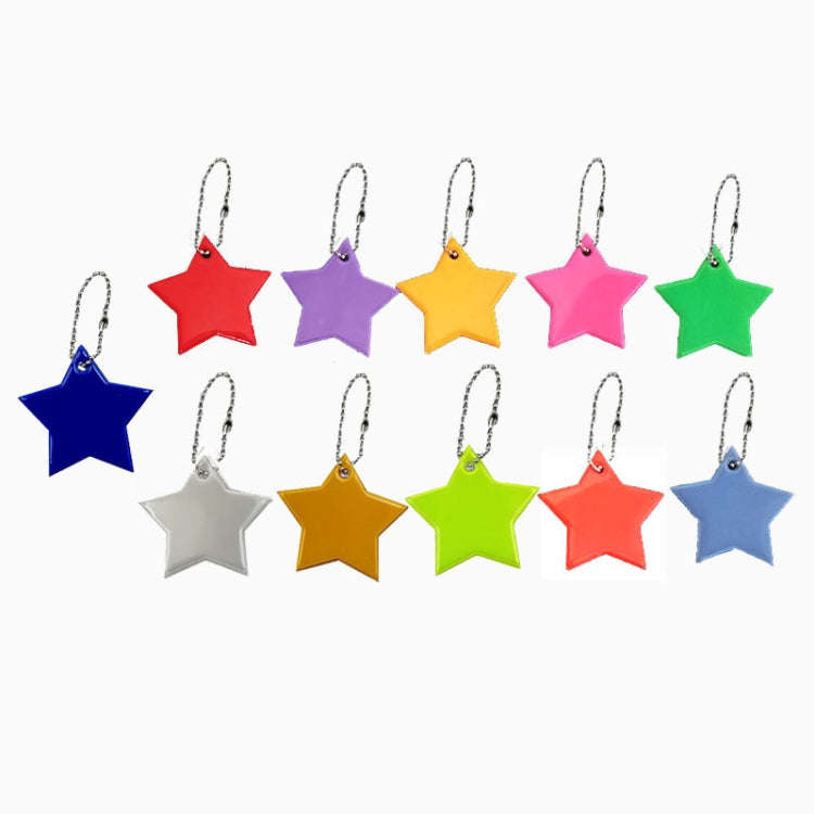 2 PCS Little Star Soft PVC Reflector Reflective Keychain Bag Pendant Accessories High Visibility ...