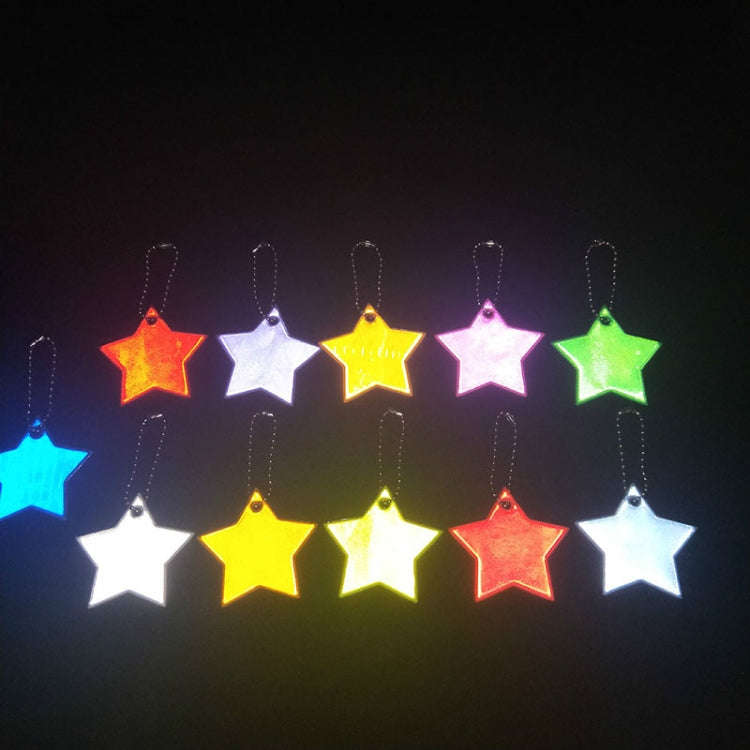 2 PCS Little Star Soft PVC Reflector Reflective Keychain Bag Pendant Accessories High Visibility ...