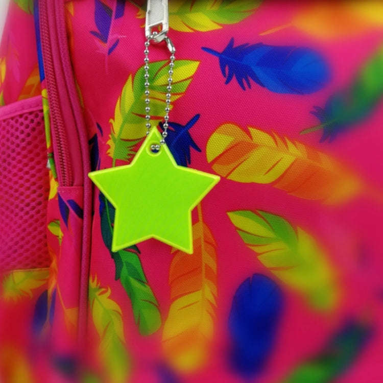 2 PCS Little Star Soft PVC Reflector Reflective Keychain Bag Pendant Accessories High Visibility ...