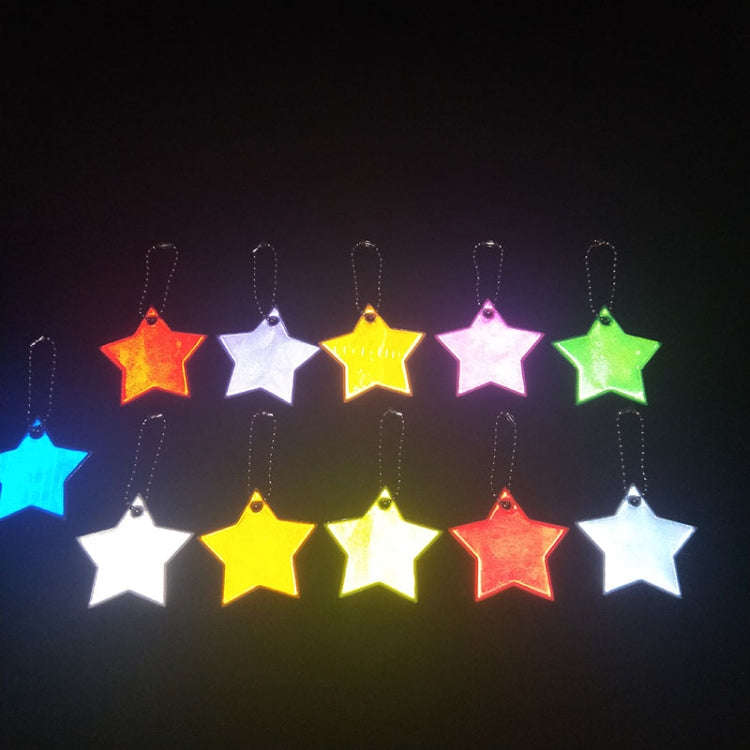 2 PCS Little Star Soft PVC Reflector Reflective Keychain Bag Pendant Accessories High Visibility ...