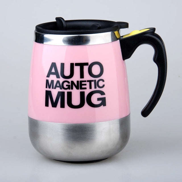 Automatic Mixing Cup Coffee Cup Portable Household Mixer(Pink)