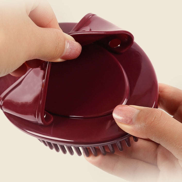Five Lines of Meridian Brush Body Massage Brush Massager(Dark Red)