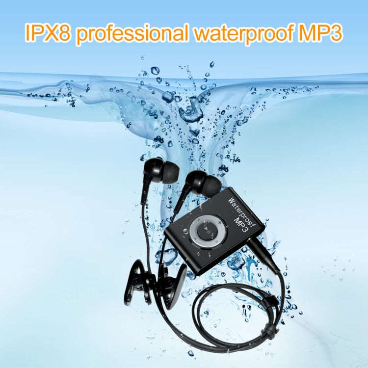 C26 IPX8 Waterproof Swimming Diving Sports MP3 Music Player with Clip & Earphone, Support FM, Mem...