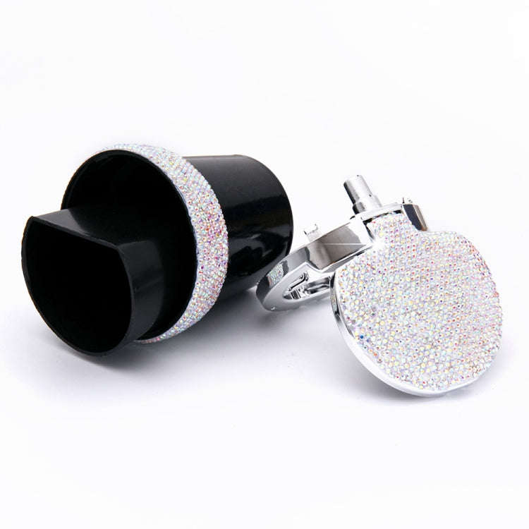 Studded Diamond Car Ashtray with Led Lamp(White)