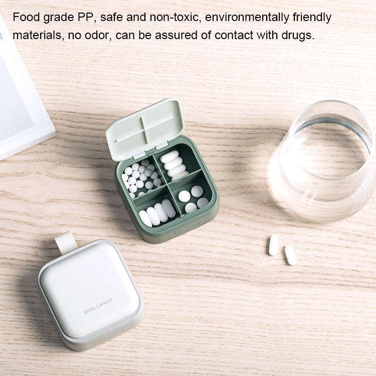 Medicine Packaging Box Portable Portable Storage Box Small Medicine Box(Green)