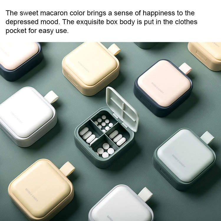 Medicine Packaging Box Portable Portable Storage Box Small Medicine Box(White)