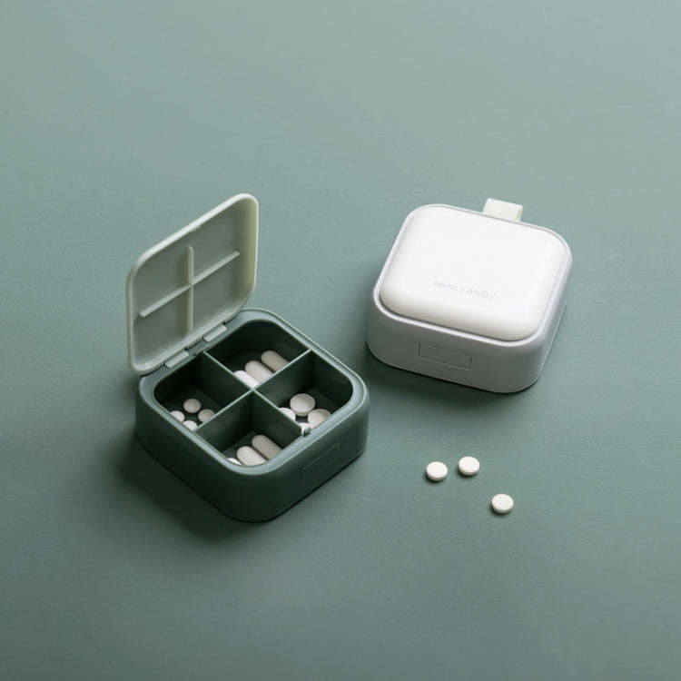 Medicine Packaging Box Portable Portable Storage Box Small Medicine Box(White)