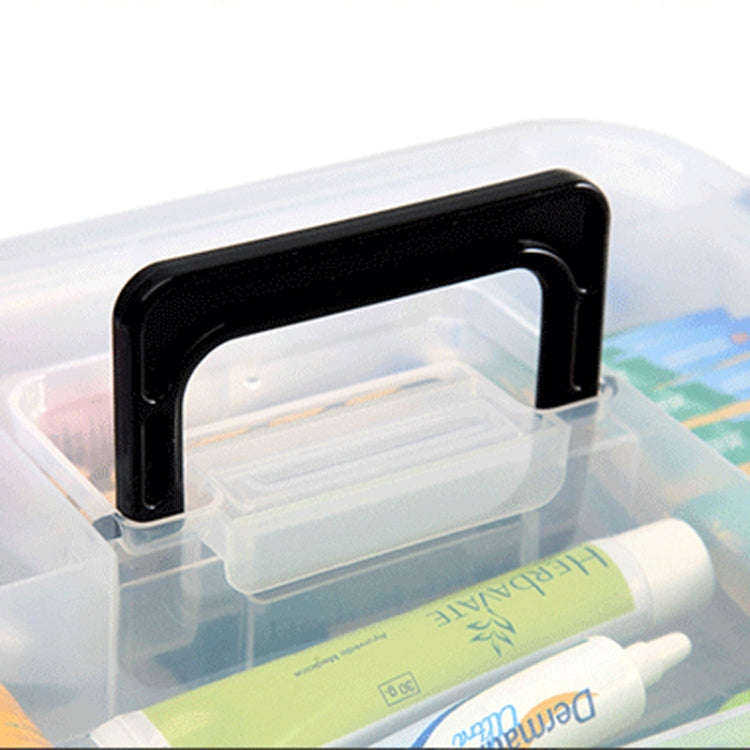 Family Multi-layer Emergency Medicine Storage Box Household Plastic Box, Size: L(White)