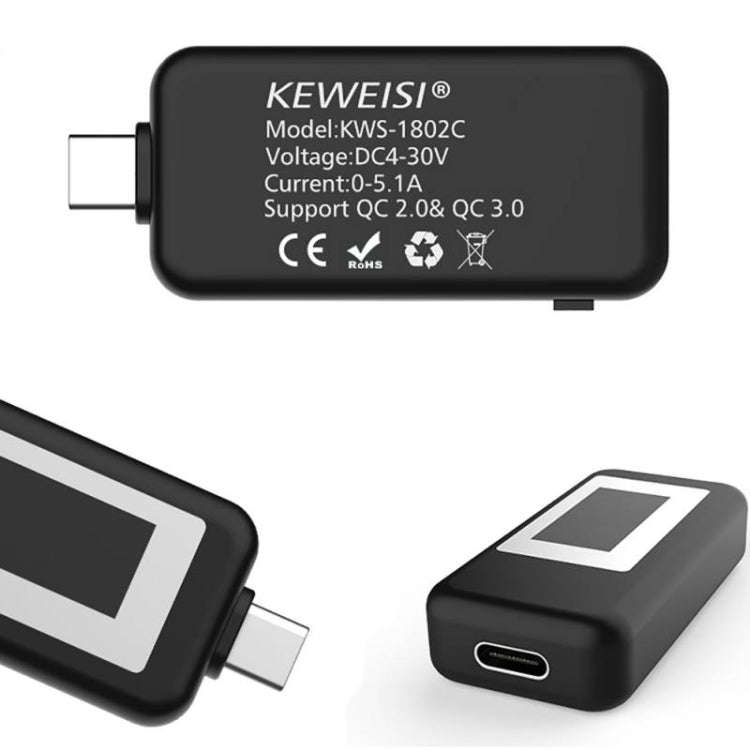 KEWEISI Multi-function Type-C / USB-C Tester Charger Detector Digital Voltmeter Ammeter Voltage M...