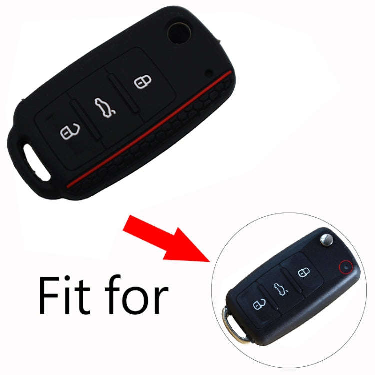 Do not Touch My Key Style Silicone Car Key Cover for Volkswagen Jetta Polo Passat Skoda Tiguan Go...