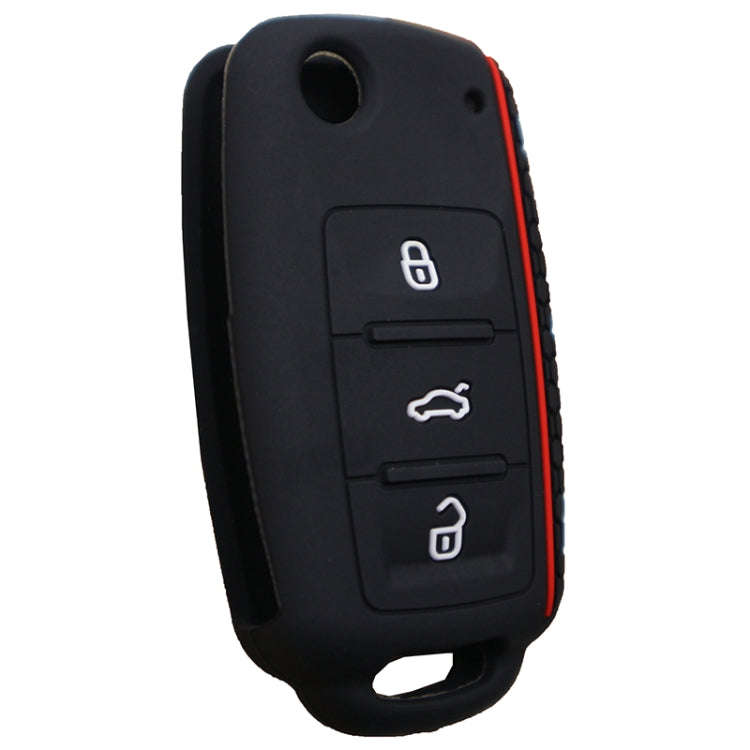 Do not Touch My Key Style Silicone Car Key Cover for Volkswagen Jetta Polo Passat Skoda Tiguan Go...