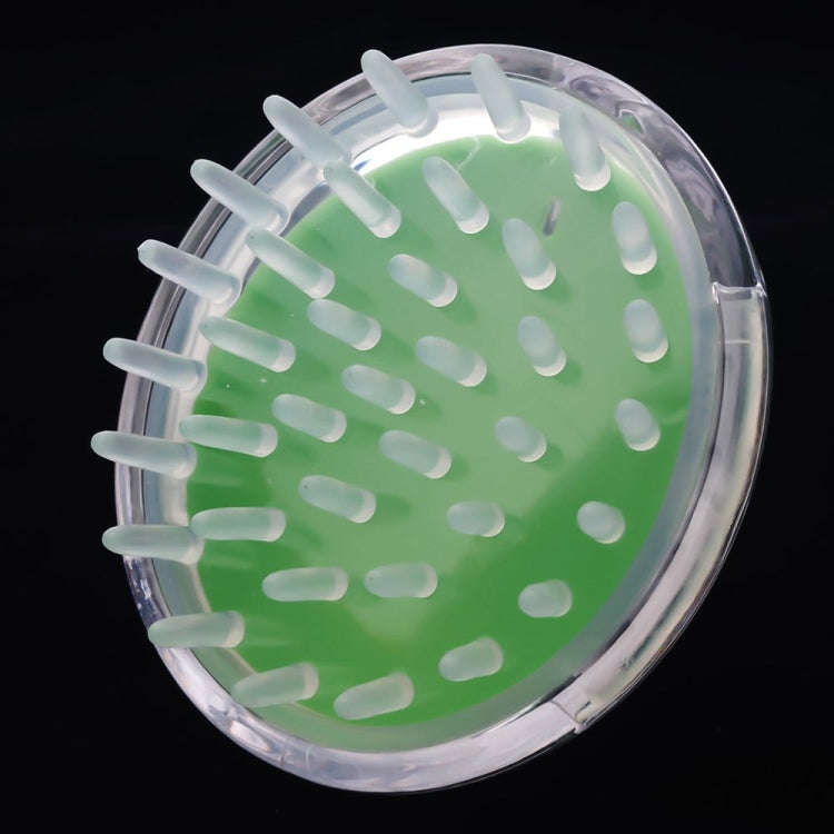 Household Head Hand-held Silicone PVC Massage Brush(Green)