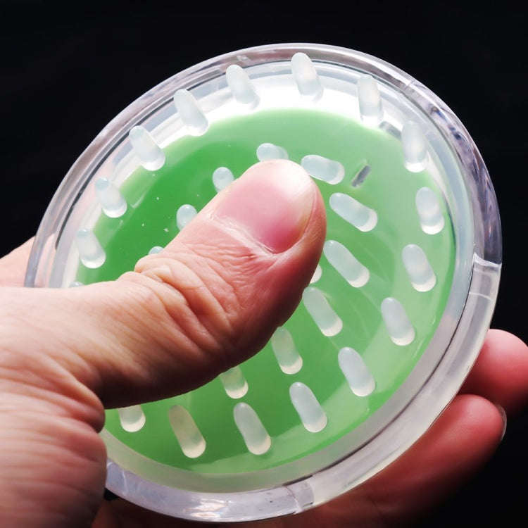 Household Head Hand-held Silicone PVC Massage Brush(Green)